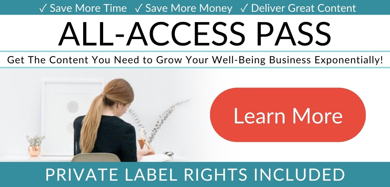 All-Access Pass - Wellness PLR Content Collection