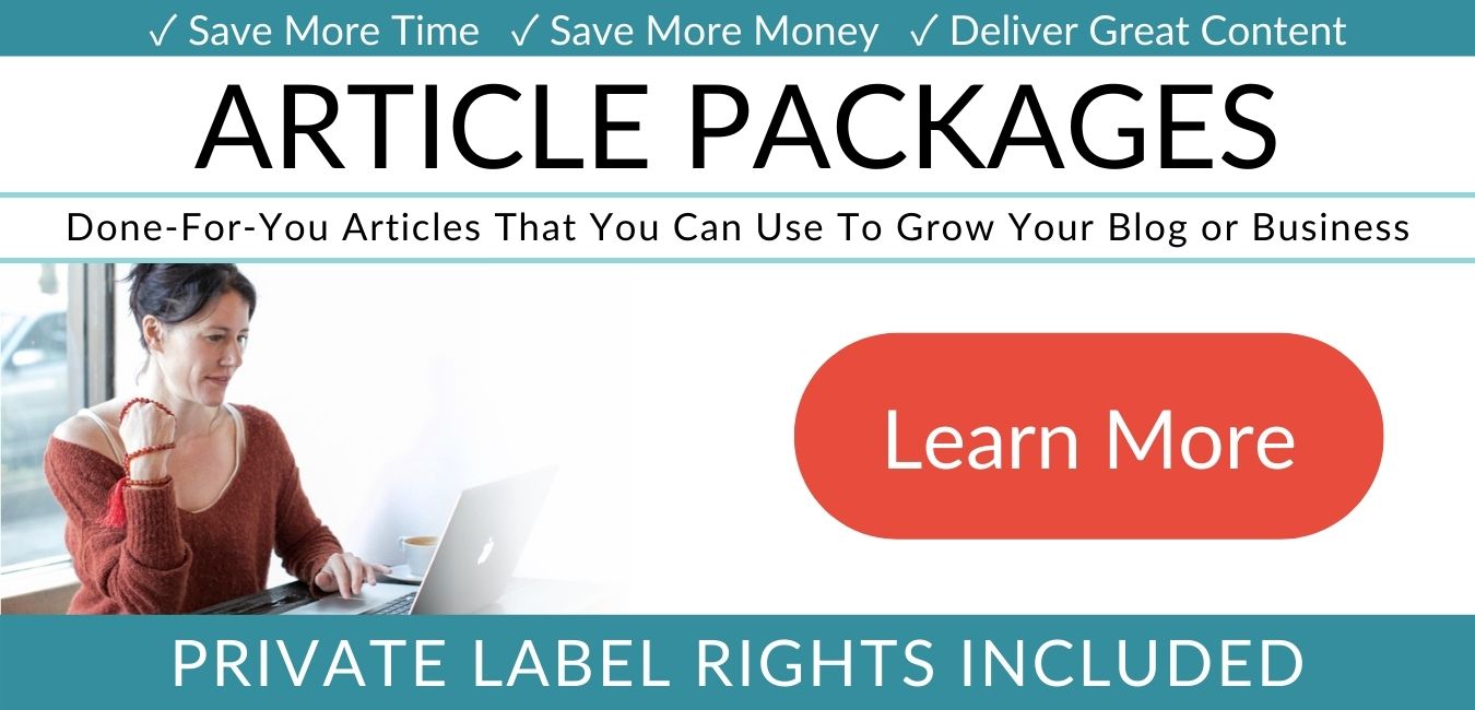 Well-Being PLR Article Packages - Grow Your Business Fast